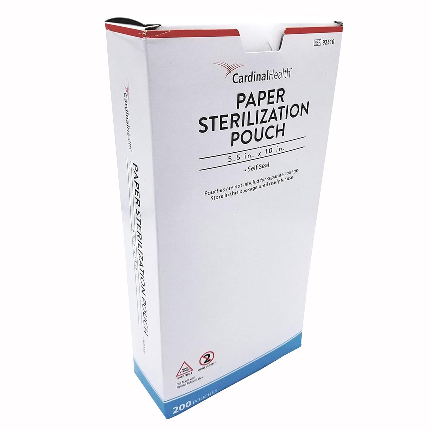 Sterilization Pouch Cardinal Health™ Ethylene Oxide (EO) Gas / Steam 5-1/4 X 10 Inch Transparent / White Self Seal Paper / Film