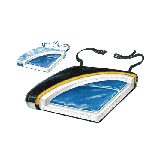 Seat Cushion Econo-Gel Thin-Line 16 W X 16 L X 1-1/2 D Inch Foam / Gel