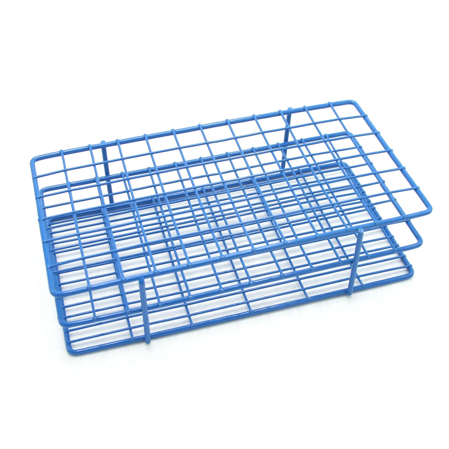 Wire Rack Test Tube Rack 72 Place 13 to 16 mm Tube Size Blue 2-1/2 X 5 X 9-1/3 Inch