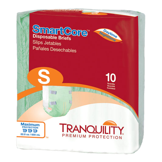 Unisex Adult Incontinence Brief Tranquility SmartCore™ Small Disposable Heavy Absorbency