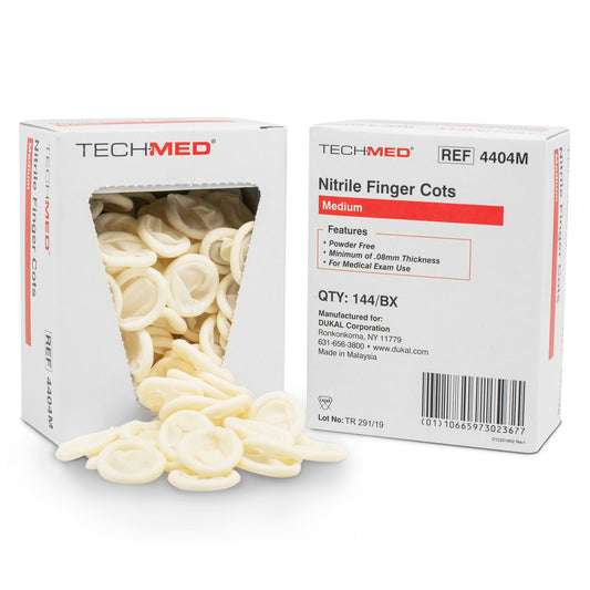 Finger Cot Tech-Med® Medium 2-1/4 Inch Length Powder Free Nitrile NonSterile