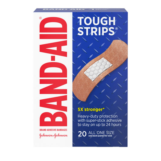 Adhesive Strip Band-Aid® Tough Strips™ Fabric Tan 1 X 3-1/4 Inch Sterile