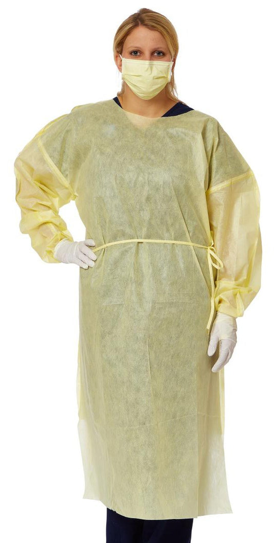 Protective Procedure Gown QuickComply™ X-Large Yellow NonSterile AAMI Level 2 Disposable