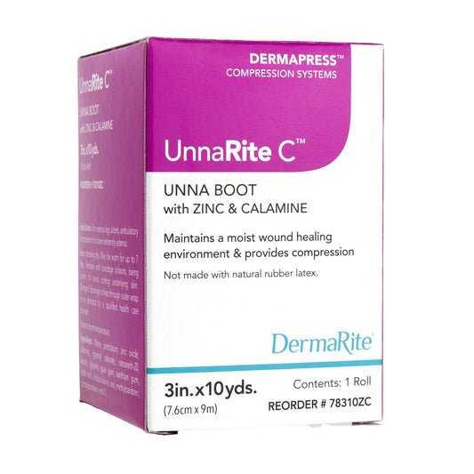 Unna Boot UnnaRite C™ Zinc Oxide / Calamine 3 Inch X 10 Yard
