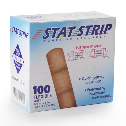 Adhesive Strip Stat Strip® Fabric Tan 3/4 X 3 Inch Sterile