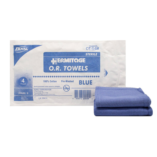 O.R. Towel Dukal™ 17 W X 26 L Inch Blue Sterile
