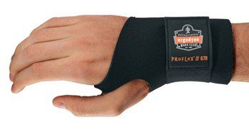 Wrist Support ProFlex® 670 Ambidextrous Single Strap Neoprene Left or Right Hand Black Medium