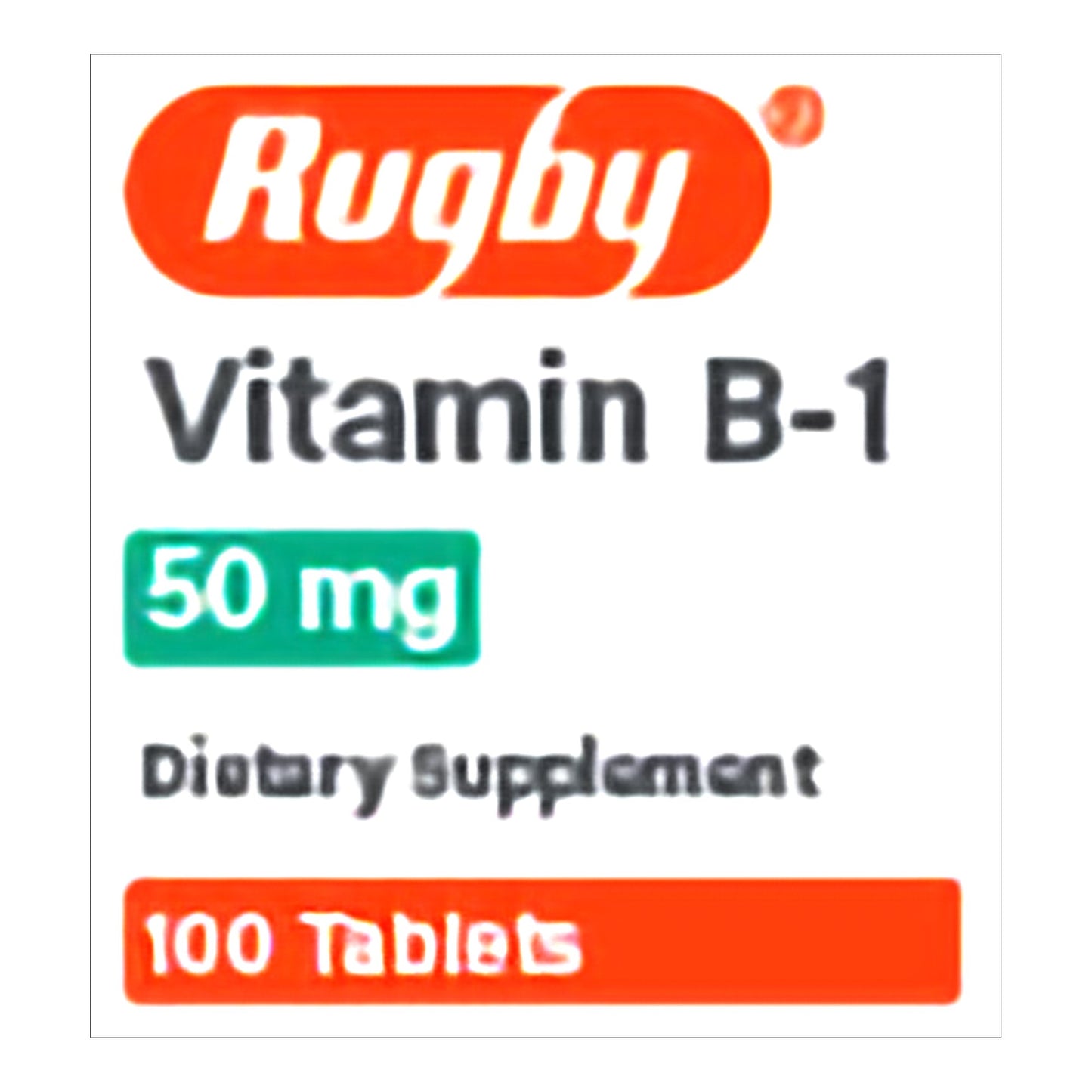Vitamin Supplement Vitamin B1 50 mg Strength Tablet 100 per Bottle