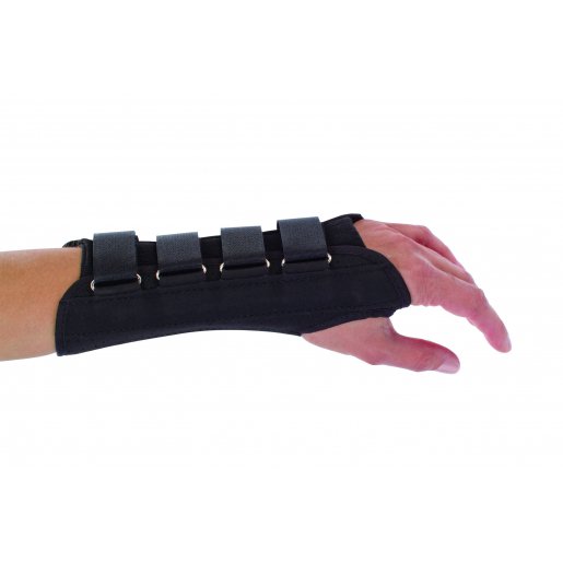 Wrist Support ProCare® Aluminum / Cotton / Flannel / Suede Right Hand Black Medium