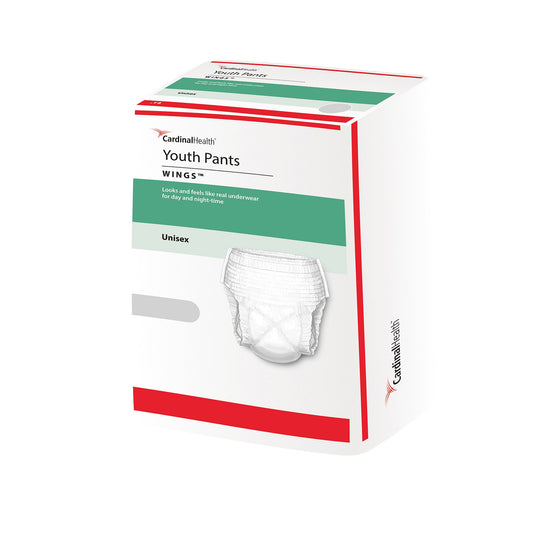 Unisex Youth Absorbent Underwear Cardinal Health™ Wings™ Pull On with Tear Away Seams Small / Medium Disposable Heavy Absorbency