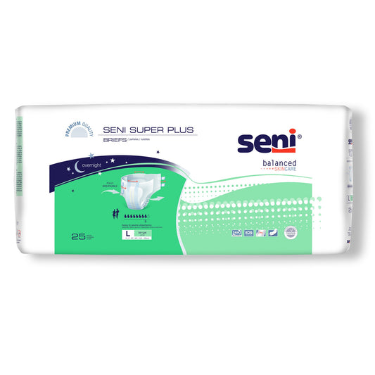 Unisex Adult Incontinence Brief Seni® Super Plus Large Disposable Heavy Absorbency
