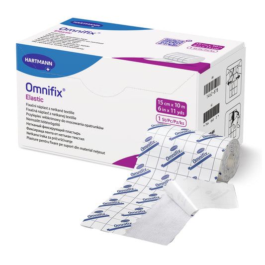 Dressing Retention Tape with Liner Omnifix® Elastic White 6 Inch X 11 Yard Nonwoven NonSterile