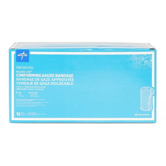 Fluff Bandage Roll Bulkee Lite® 4 Inch X 4-1/10 Yard 3-Ply Sterile 1 per Pack