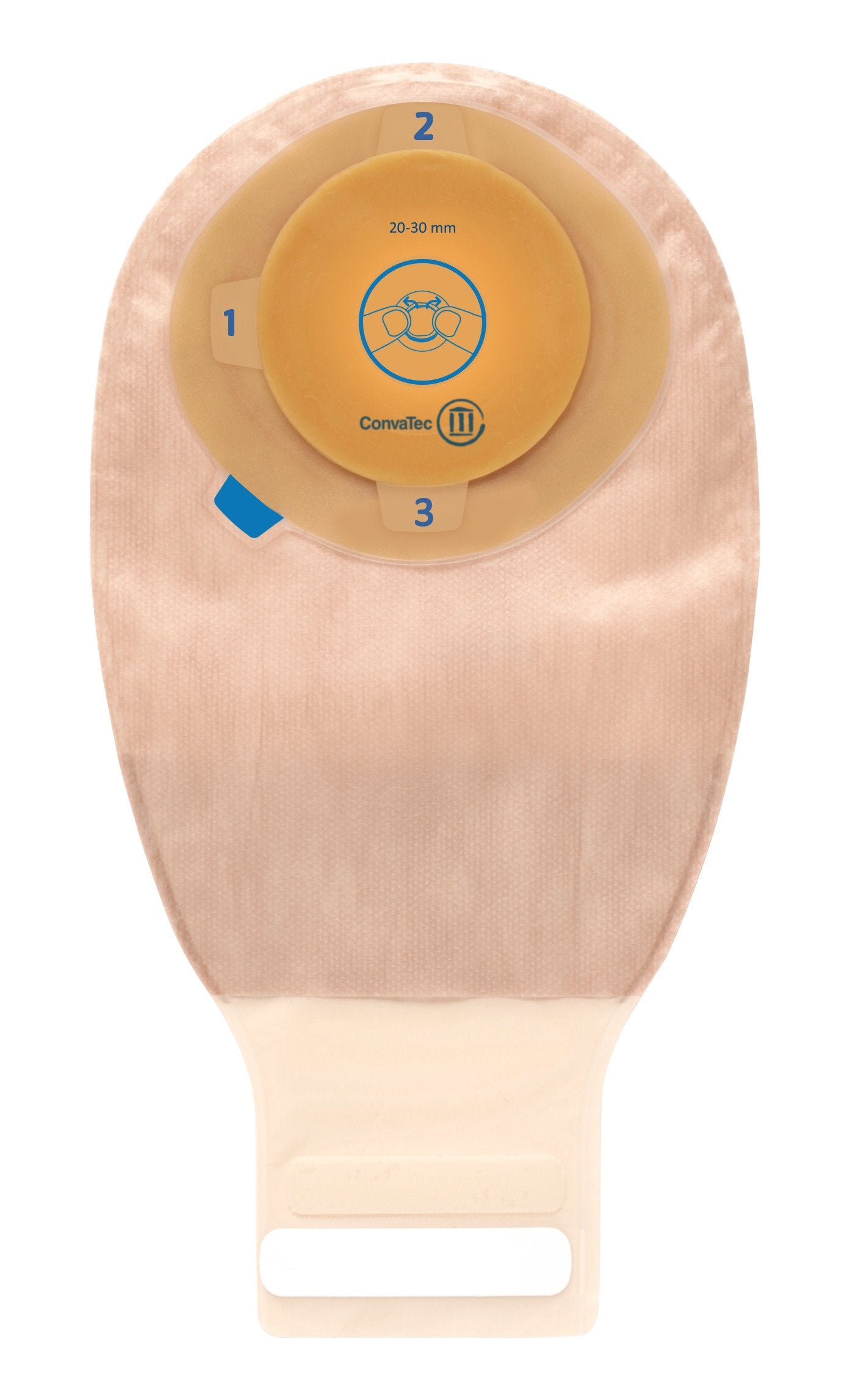 Ostomy Pouch Esteem®+ One-Piece System 12 Inch Length Mold to Fit 1-3/16 to 1-9/16 Inch Stoma Drainable