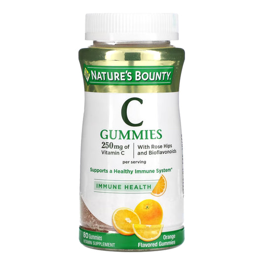Vitamin C Supplement Nature's Bounty® 250 mg Strength Gummy 80 per Bottle