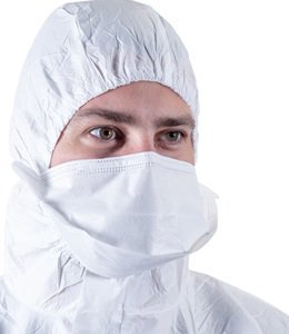 Cleanroom Procedure Mask BioClean™ Not Rated Earloops One Size Fits Most