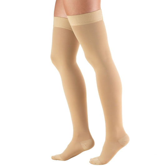 Compression Stocking Truform® Thigh High X-Large Beige Closed Toe