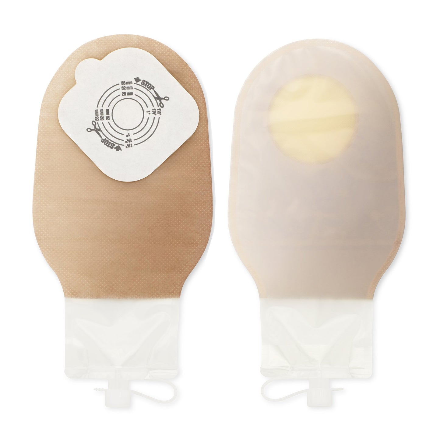 Urostomy Pouch Pouchkins™ One-Piece System 8-3/4 Inch Length Trim To Fit 38 mm Stoma