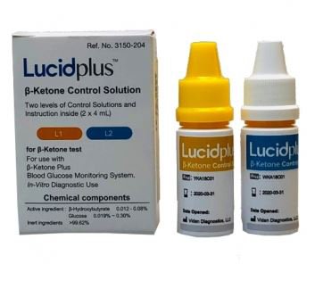 Blood Glucose Control Solution Lucidplus™ 2 X 4 mL Level 1 & 2