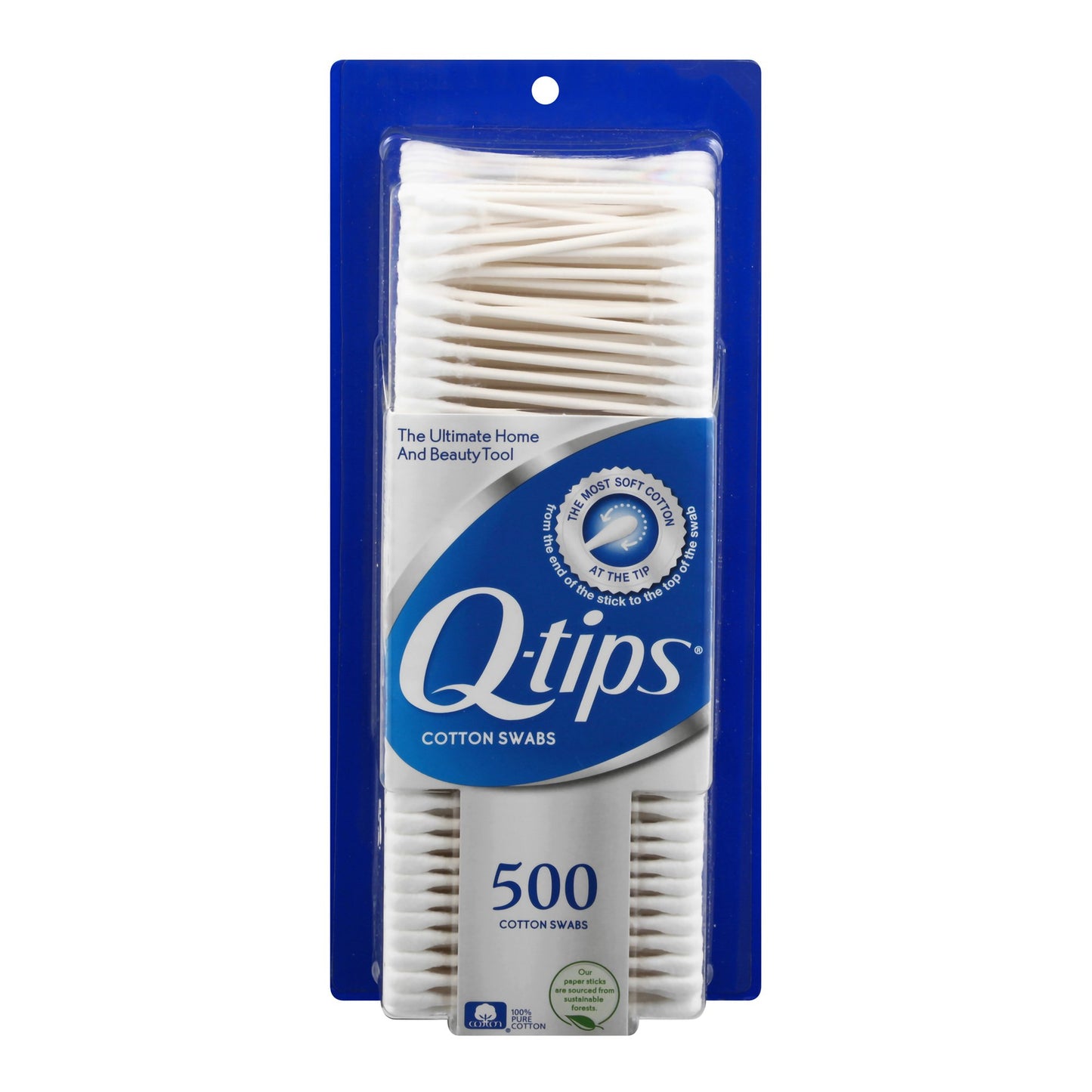 Swabstick Q-Tip® Cotton Tip Cotton Shaft 3 Inch NonSterile 500 per Pack