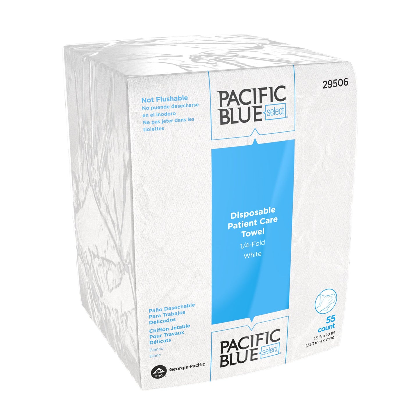 Washcloth Pacific Blue Select® 10 X 13 Inch White Disposable