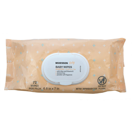 Baby Wipe McKesson Soft Pack Scented 72 Count