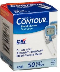 Blood Glucose Test Strips Ascensia® Contour® 50 Strips per Pack