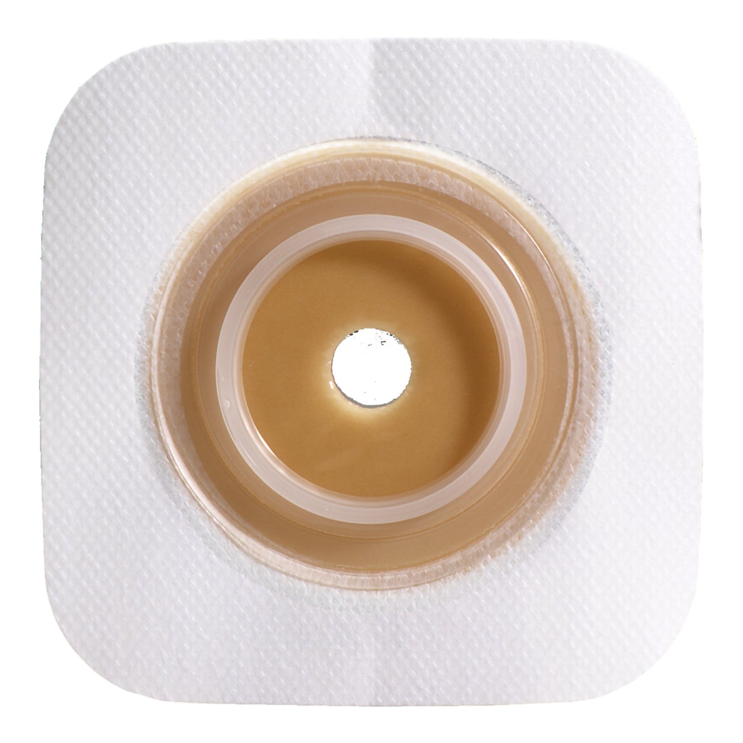 Ostomy Barrier Sur-Fit Natura® Precut, Standard Wear Stomahesive® Adhesive 45 mm Flange Sur-Fit® Natura® System Hydrocolloid 1/2 Inch Opening 4 X 4 Inch