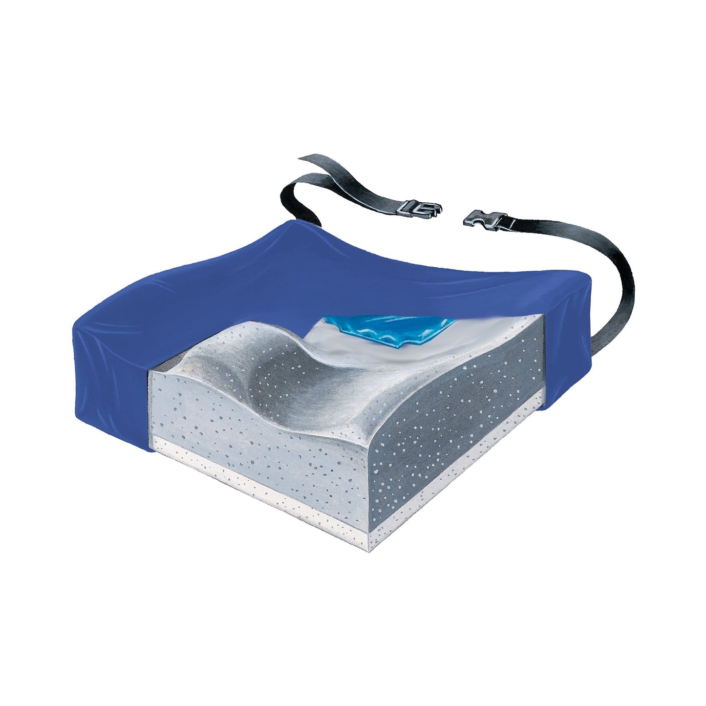 Seat Cushion Skil-Care™ 20 W X 16 L X 4 D Inch Foam