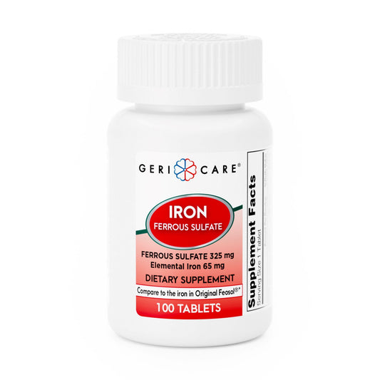 Mineral Supplement Geri-Care® Iron 325 mg Strength Tablet 100 per Bottle