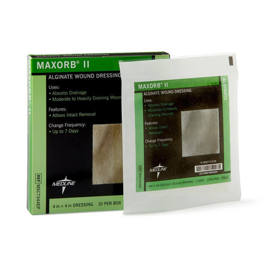 Alginate Dressing Maxorb® II 4 X 4 Inch Square