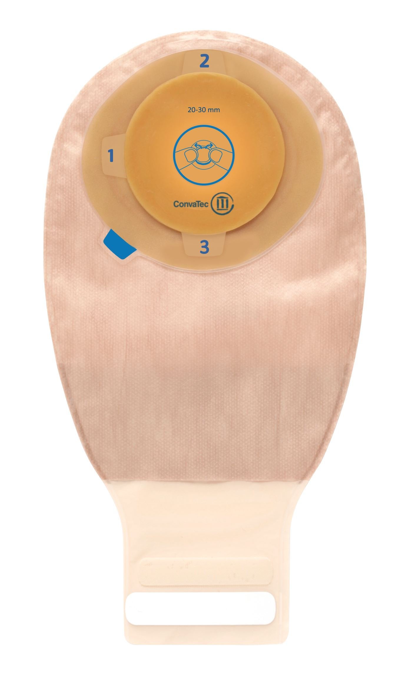 Ostomy Pouch Esteem®+ One-Piece System 12 Inch Length 1-3/16 to 1-9/16 Inch Stoma Drainable