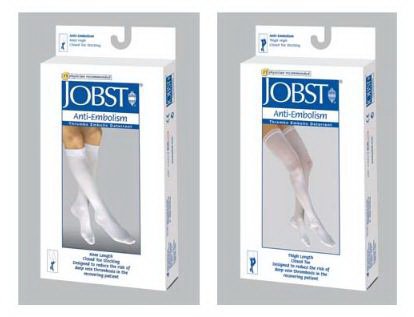 Anti-embolism Stocking Jobst® Thigh High Small / Short White Closed Toe