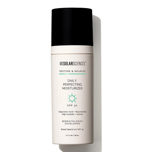 Facial Moisturizer with Sunscreen MDSolarsciences™ Daily Perfecting SPF30 1.7 oz. Pump Bottle Scented Lotion