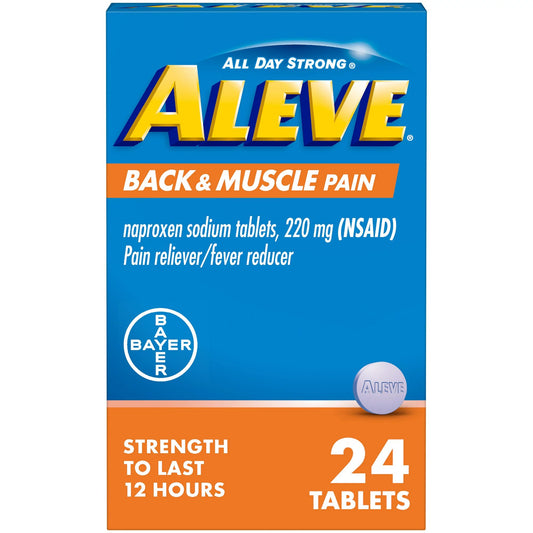Back Pain Relief Aleve® 220 mg Strength Naproxen Sodium Tablet 24 per Bottle