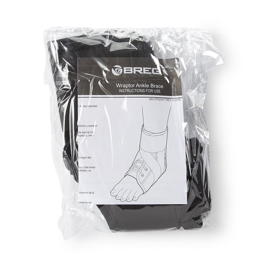 Ankle Brace Breg® Wraptor Medium Lace-Up / Wrap around Strap Male 9 to 11 / Female 10 to 12 Foot