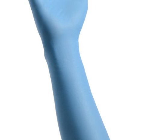 Exam Glove Cardinal Health™ Decontamination Large NonSterile Nitrile Extended Cuff Length Fully Textured Blue Chemo Tested
