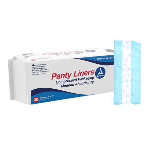 Bladder Control Pad Dynarex® 4 X 11 Inch Moderate Absorbency Wood Pulp / Polypropylene / Tissue Core One Size Fits Most