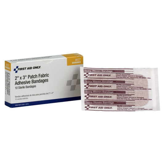 Adhesive Strip First Aid Only® Fabric Tan 2 X 3 Inch Sterile