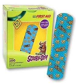 Adhesive Strip Stat Strip® Plastic Kid Design (Scooby Doo) 3/4 X 3 Inch Sterile