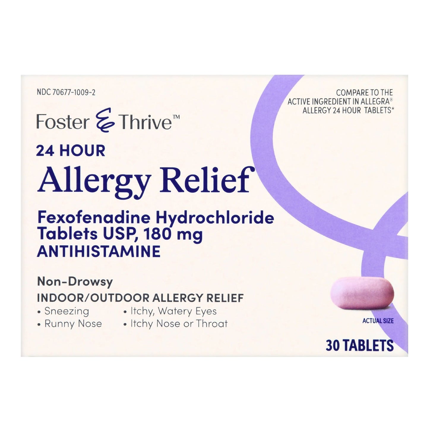 Allergy Relief Foster & Thrive™ 180 mg Strength Tablet 30 per Box