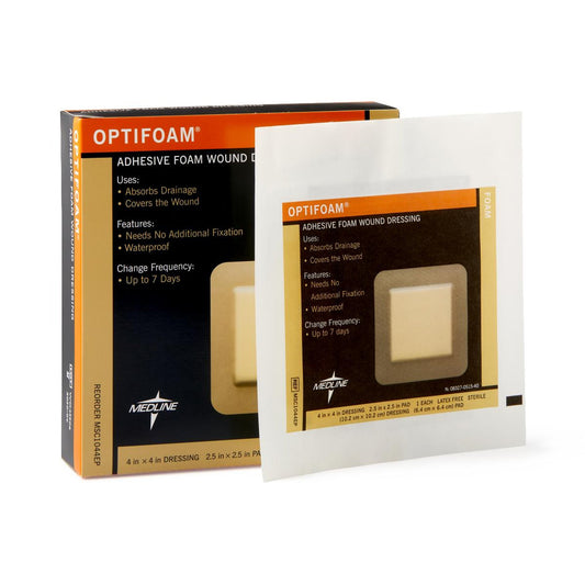 Foam Dressing Optifoam® 4-1/2 X 4-1/2 Inch With Border Waterproof Backing Adhesive Square Sterile