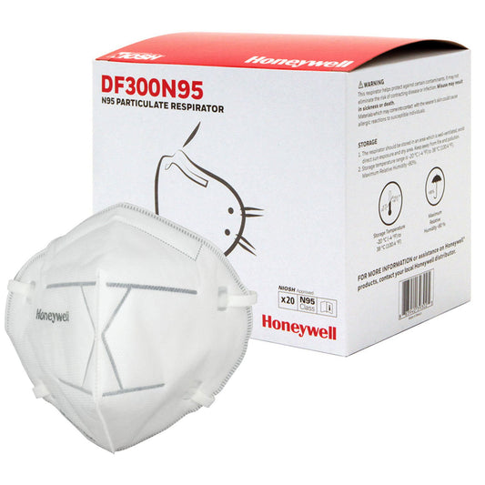 Particulate Respirator Mask Honeywell DF300 Industrial N95 Not Rated Elastic Strap One Size Fits Most