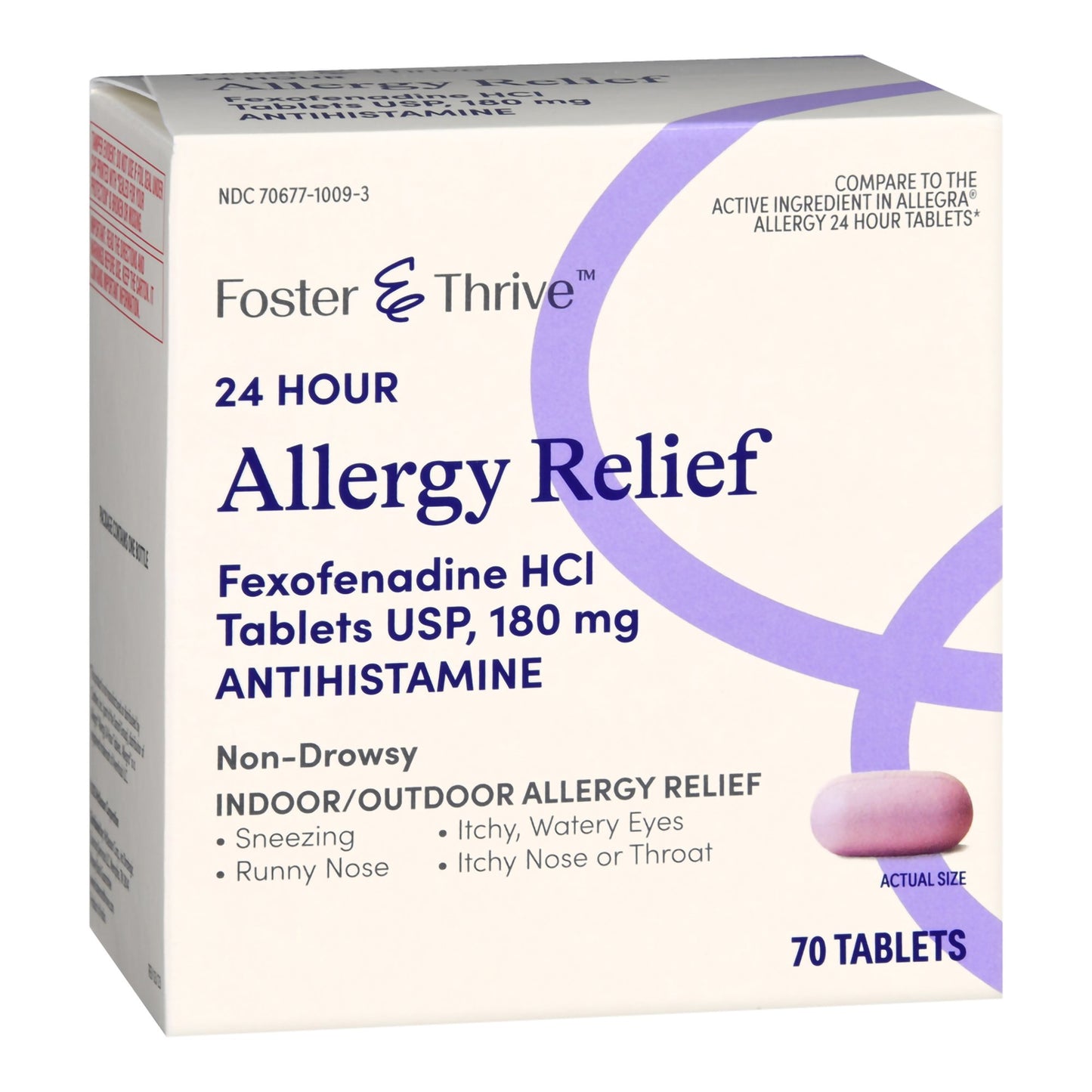 Allergy Relief Foster & Thrive™ 180 mg Strength Tablet 70 per Bottle