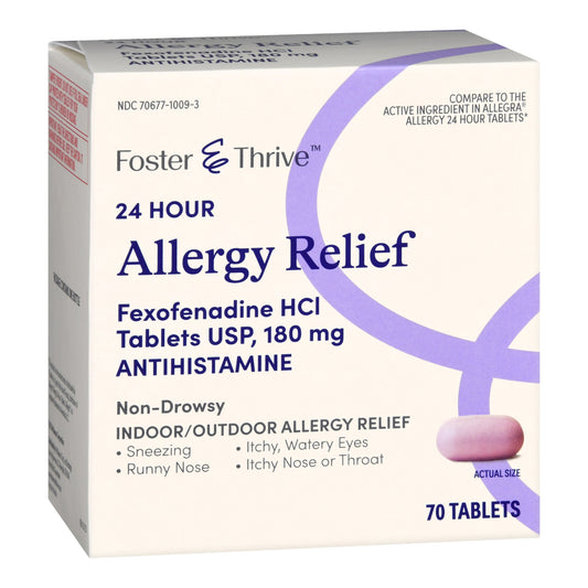 Allergy Relief Foster & Thrive™ 180 mg Strength Tablet 70 per Bottle