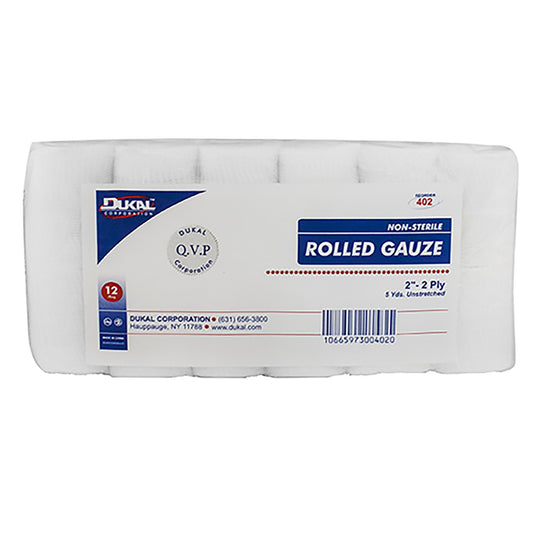 Conforming Bandage Dukal™ 2 Inch X 5 Yard 2-Ply NonSterile 12 per Pack