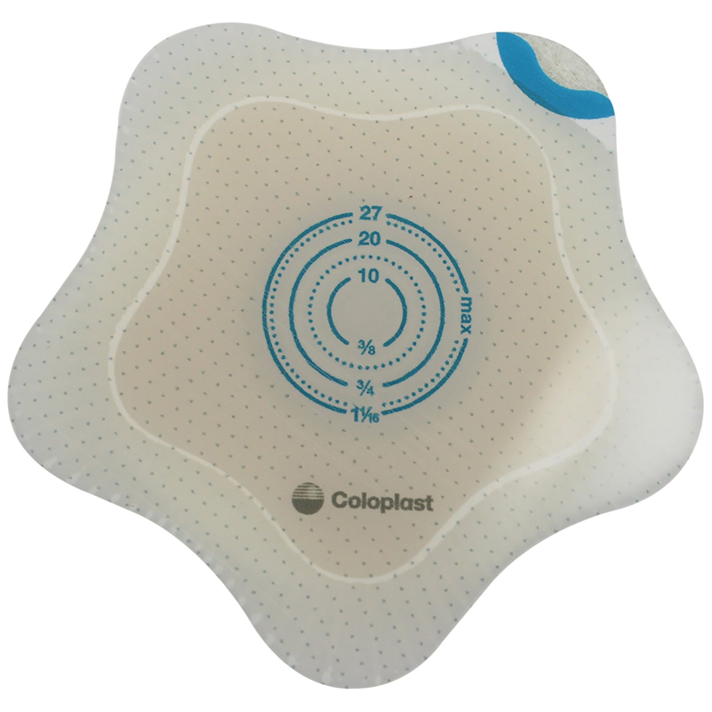 Ostomy Barrier SenSura® Mio Kids Trim to Fit, Standard Wear Adhesive Coupling Without Flange Purple Code System 0 to 1-1/16 Inch Opening