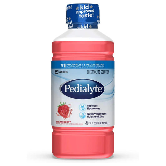 Oral Electrolyte Solution Pedialyte® Classic Strawberry Flavor 33.8 oz. Electrolyte