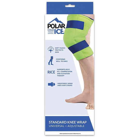 Cold Pack with Wrap Polar Ice® Knee Large 13 X 26 Inch Nylon / Polyester / Water Reusable
