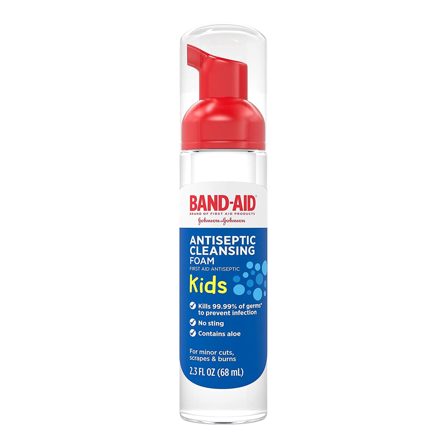 Antiseptic BZK (Benzalkonium Chloride) Band-Aid® Foaming Liquid 2.3 oz. Pump Bottle